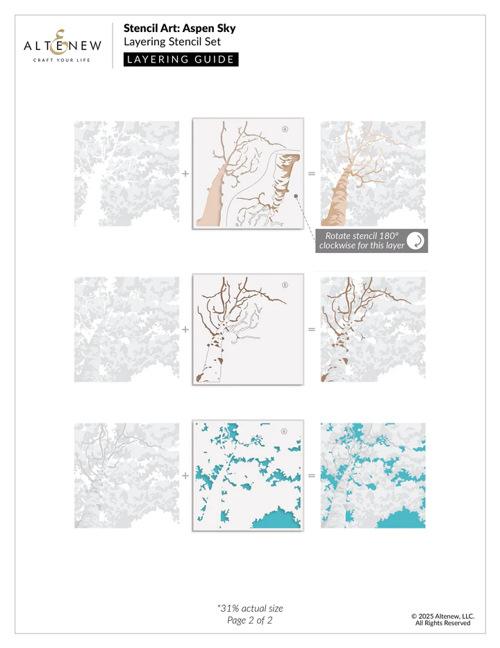 Stencil Art: Aspen Sky Layering Stencil Set