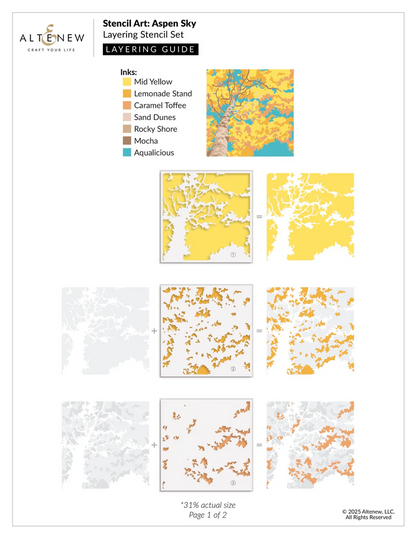 Stencil Art: Aspen Sky Layering Stencil Set