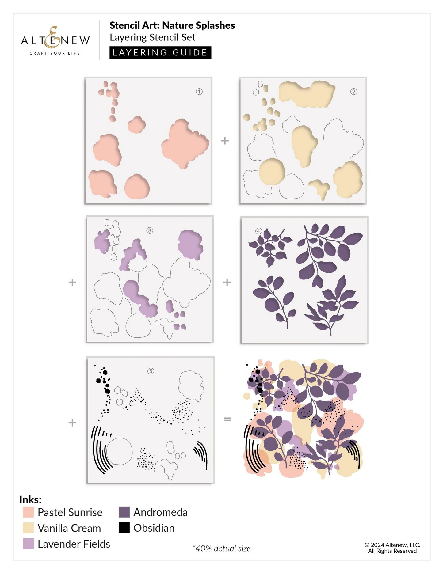 Stencil Art: Nature Splashes Layering Stencils