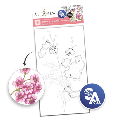 Stencil Art: Painted Geraniums Layering Stencil Set