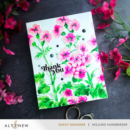 Stencil Art: Painted Geraniums Add-On Dies