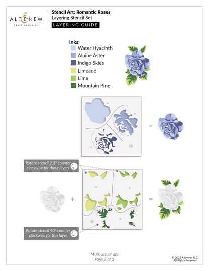 Stencil Art: Romantic Roses Layering Stencil Set