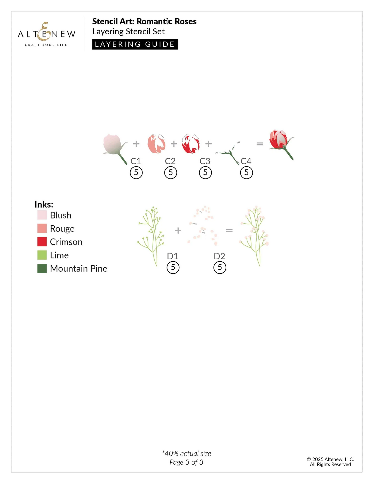 Stencil Art: Romantic Roses Layering Stencil Set