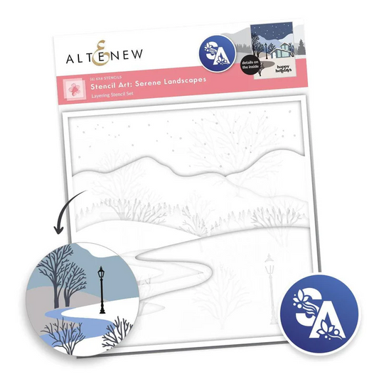 Stencil Art: Serene Landscapes Layering Stencil Set
