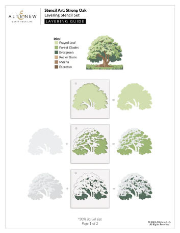Stencil Art: Strong Oak Layering Stencil Set