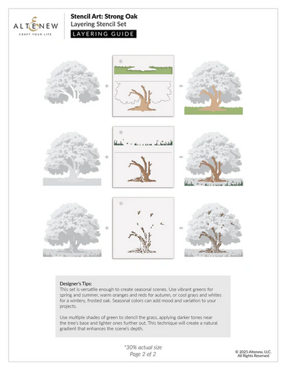 Stencil Art: Strong Oak Layering Stencil Set