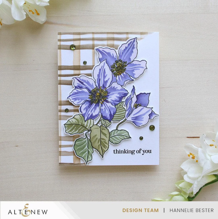 Watercolor Plaid Builder Stencil Set