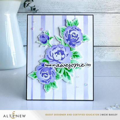 Watercolor Plaid Builder Stencil Set