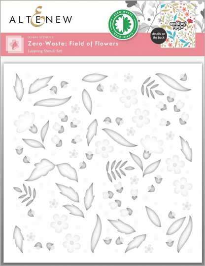 Zero-Waste Field of Flowers Stencils 