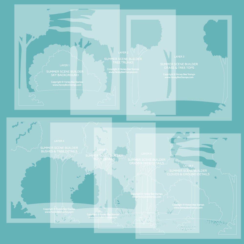 Summer Scene Builder Stencils