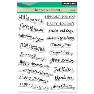 Banner Sentiments Stamp Set
