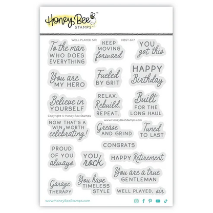 Well Played Sir Stamp Set