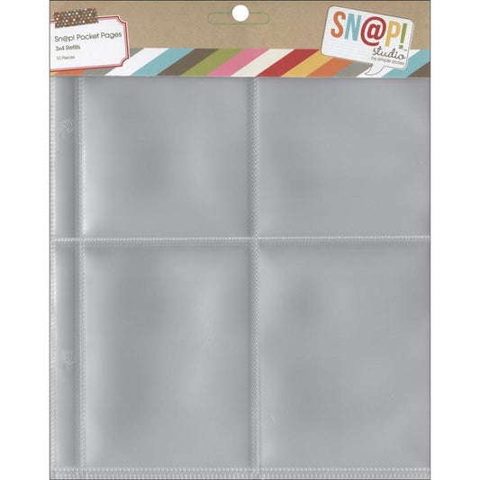 Snap! 6x8 Pocket Pages - (4) 3X4