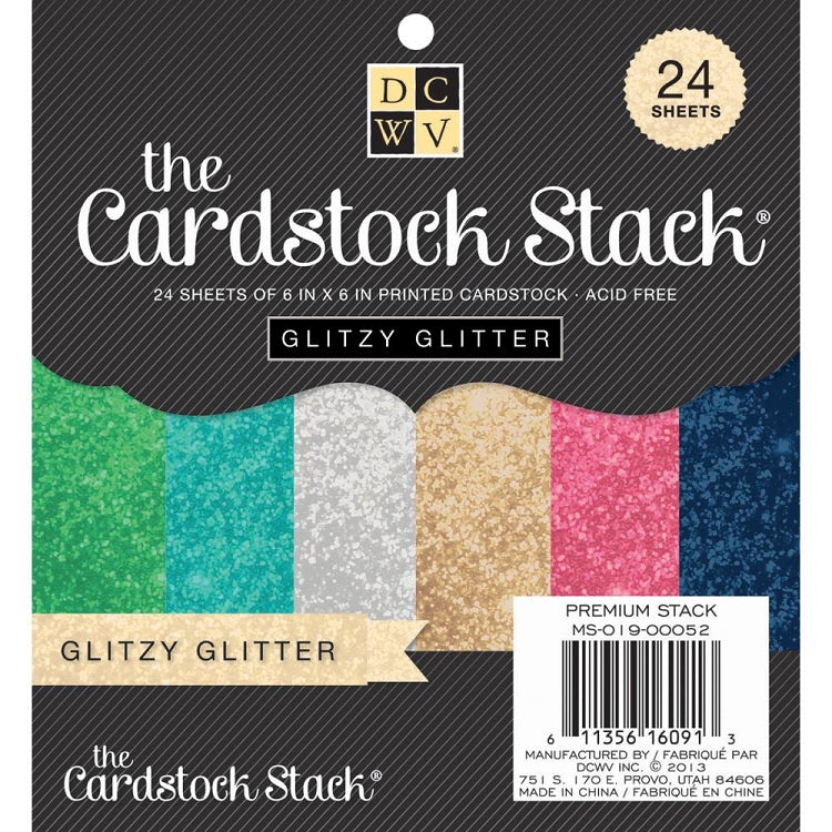 Glitzy Glitter 6x6 Cardstock Stack