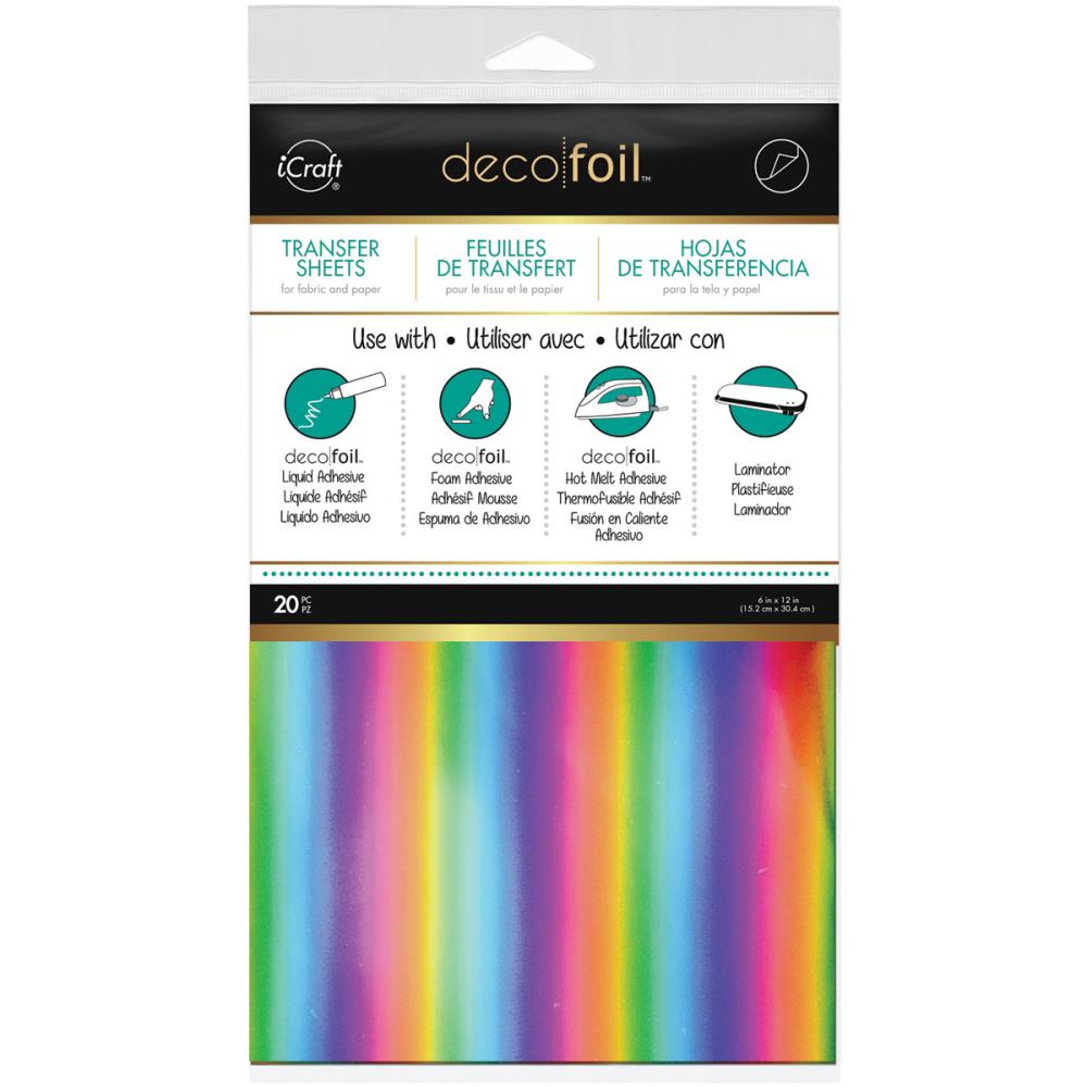 6x12 Deco Foil Sheets Rainbow