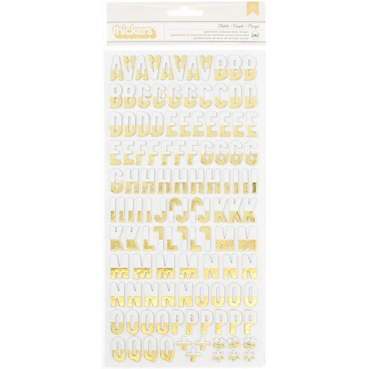 Hello Love Match Gold Foil Thickers