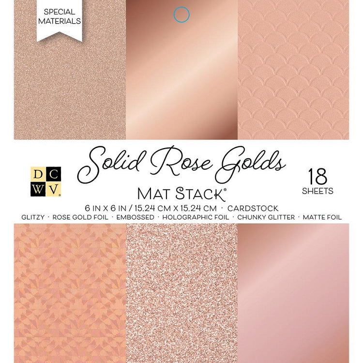 Rose Golds 6x6 Cardstock Stack