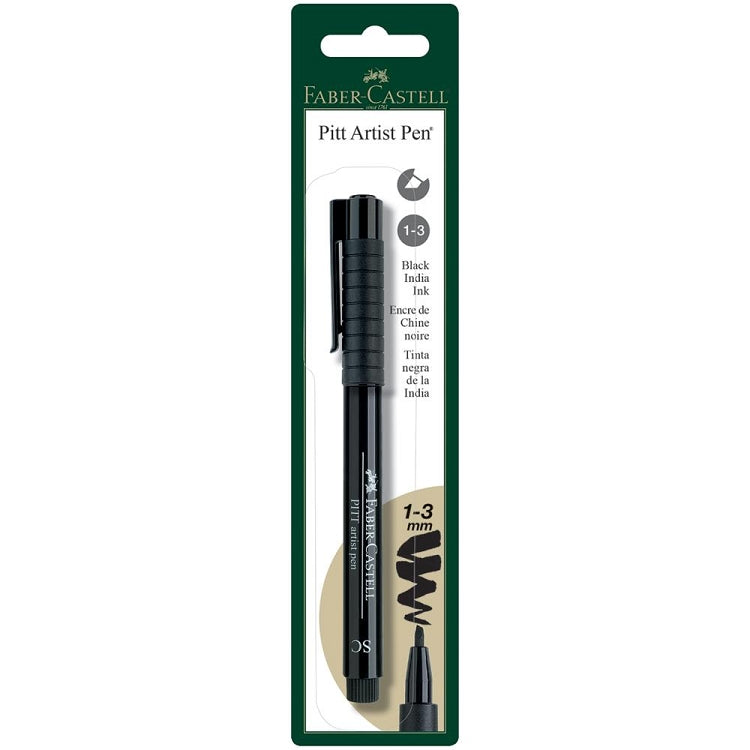 Black Soft Chisel PITT Pen