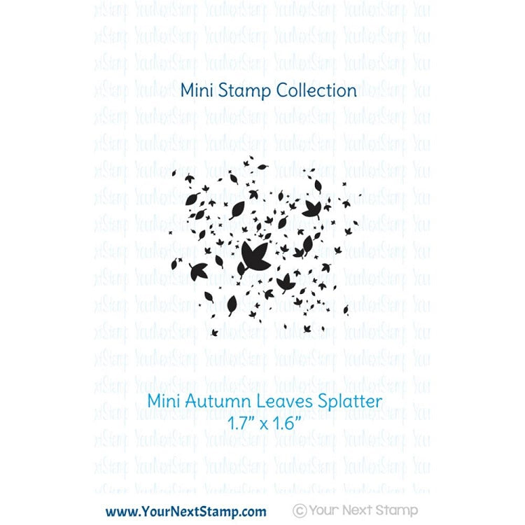 Mini Autumn Leaves Splatter Stamp Set