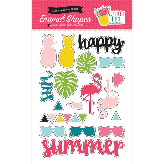 Summer Fun Enamel Shapes