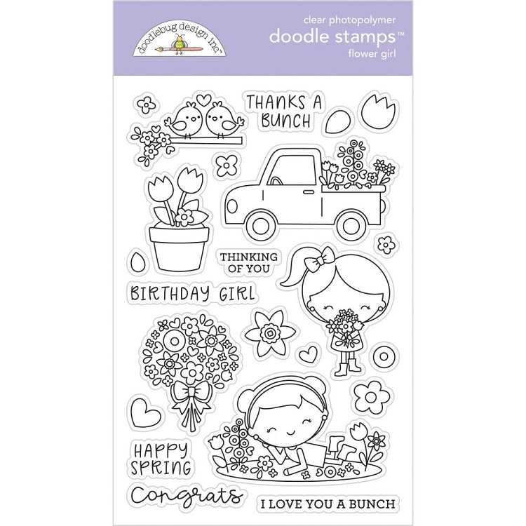 Flower Girl Stamp Set