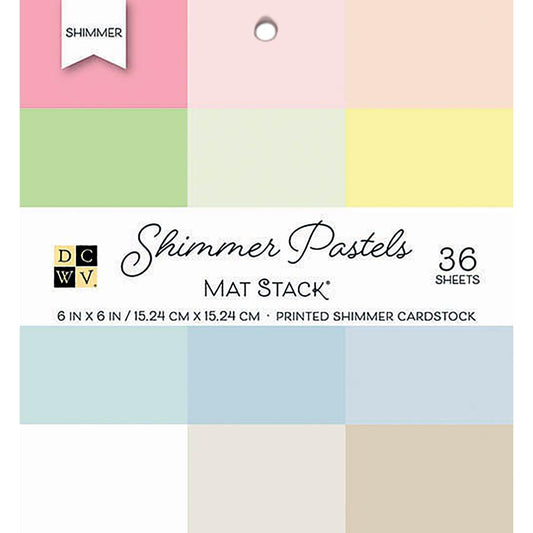 Shimmer Pastels 6x6 Cardstock Stack