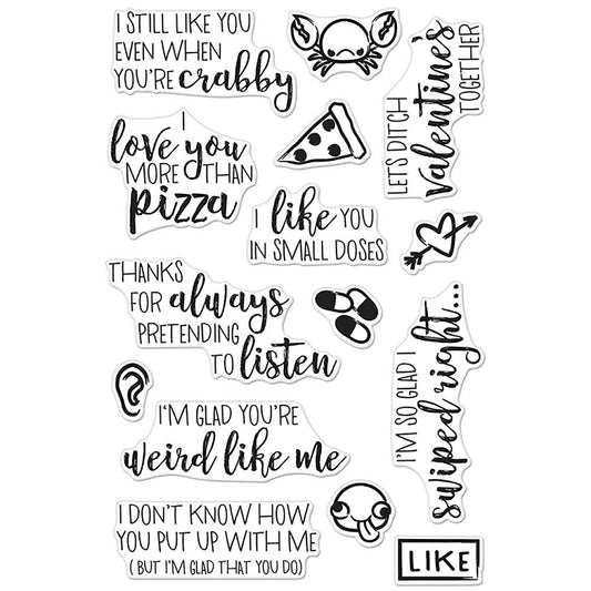 I Love You More Than Pizza Stamp Set