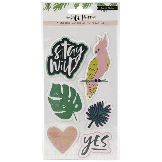 Wild Heart Puffy Stickers