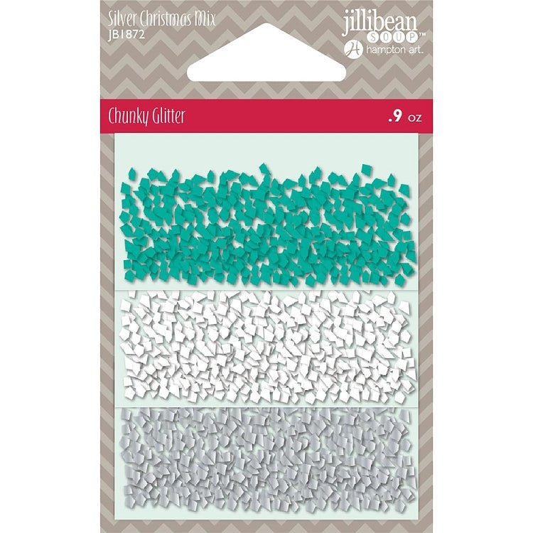 Silver Christmas Mix Chunky Glitter Shaker Filler