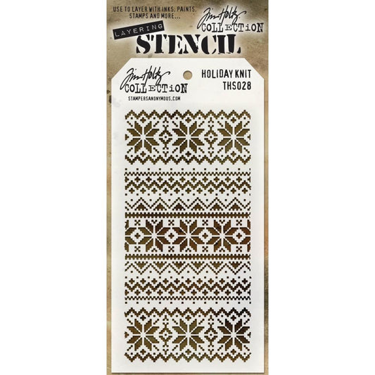 Holiday Knit Layered Stencil