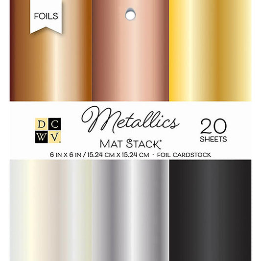 Metallics Foil 6x6 Cardstock Stack