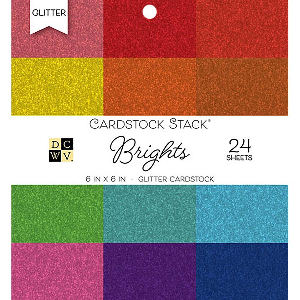 Glitter Brights 6x6 Cardstock Stack