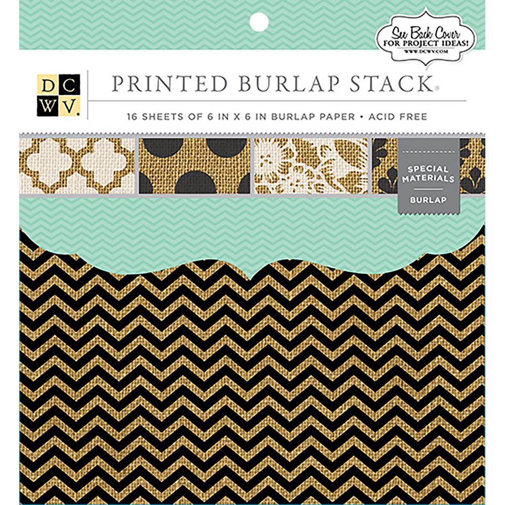 Printed Burlap 6x6 Stack