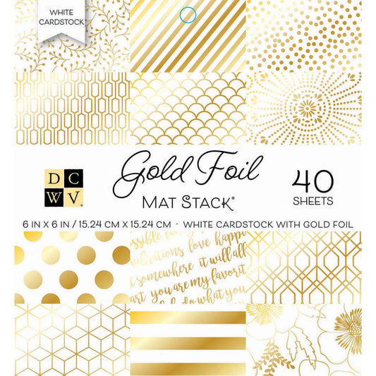 Gold Foil 6x6 Cardstock Stack