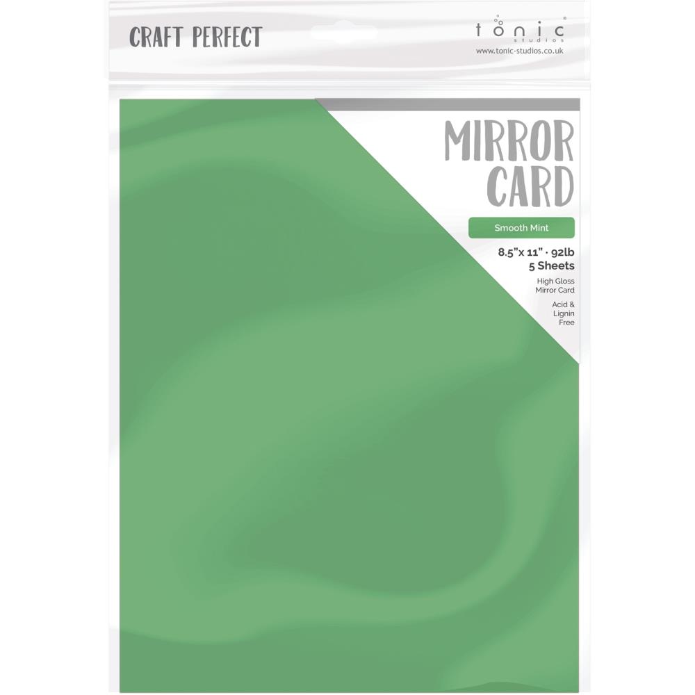 Glossy Mirror Cardstock 8.5 x 11 Smooth Mint