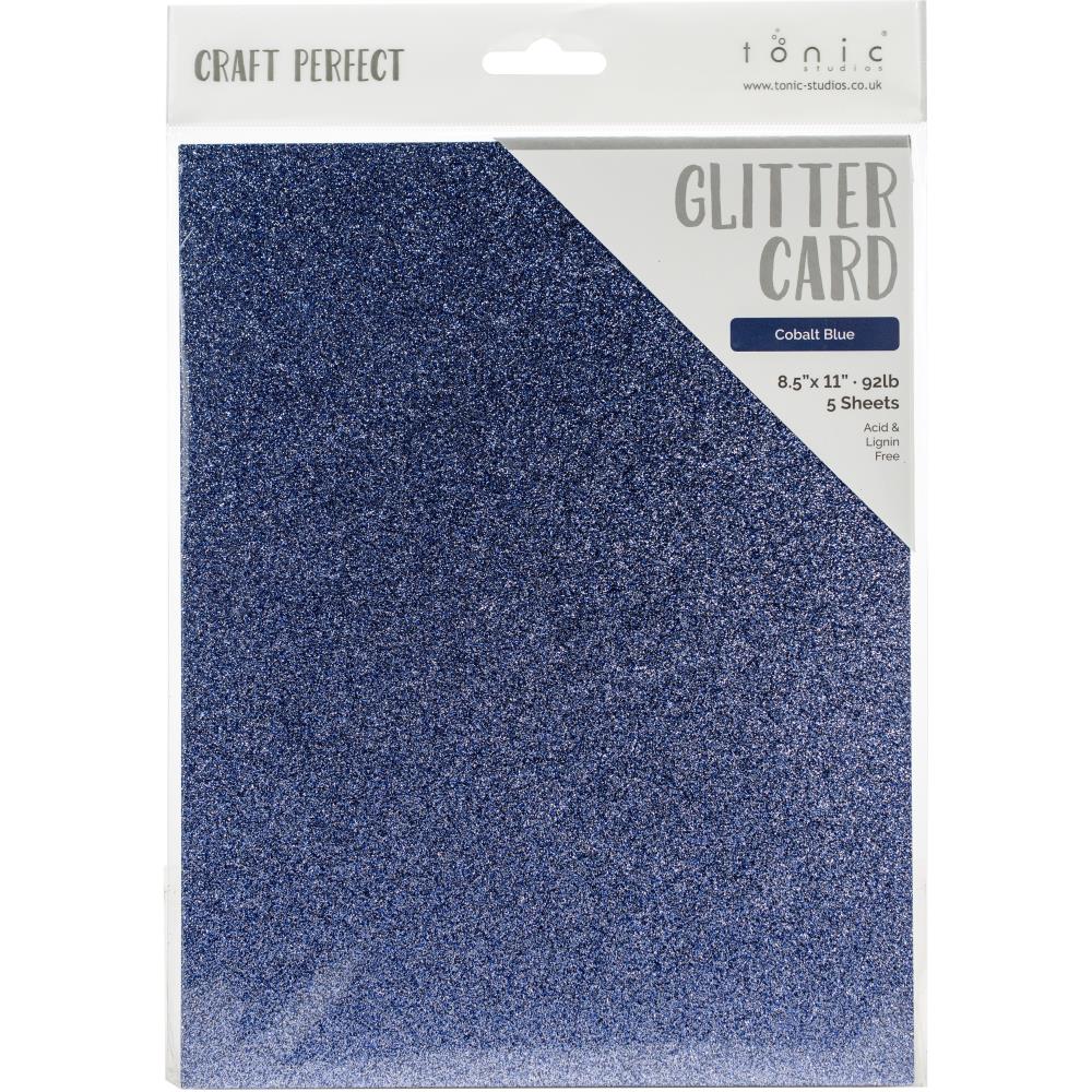 Glitter Cardstock 8.5 x 11 Cobalt Blue