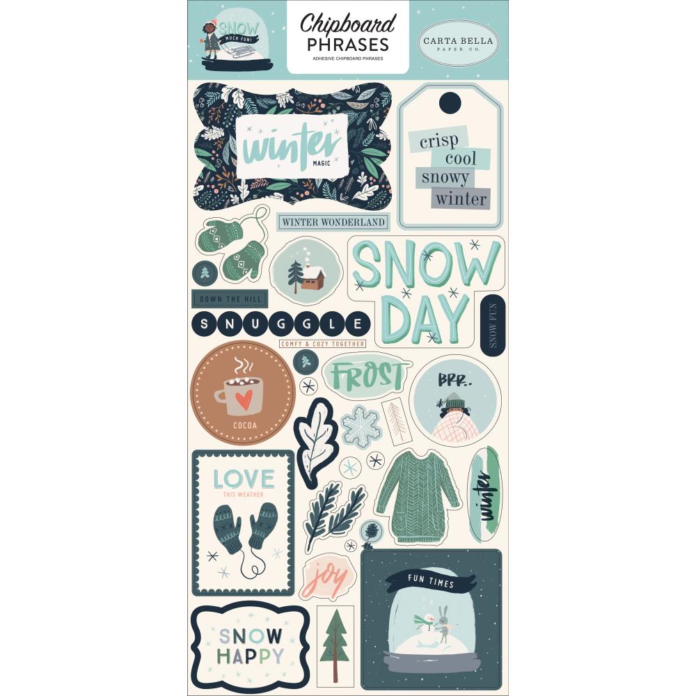 Snow Much Fun Phrases Chipboard