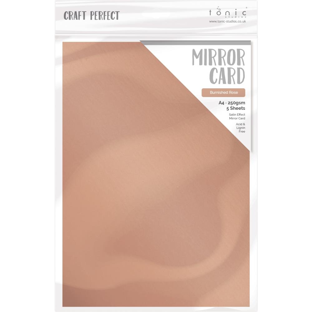 Satin Mirror Cardstock 8.5x11 Burnished Rose