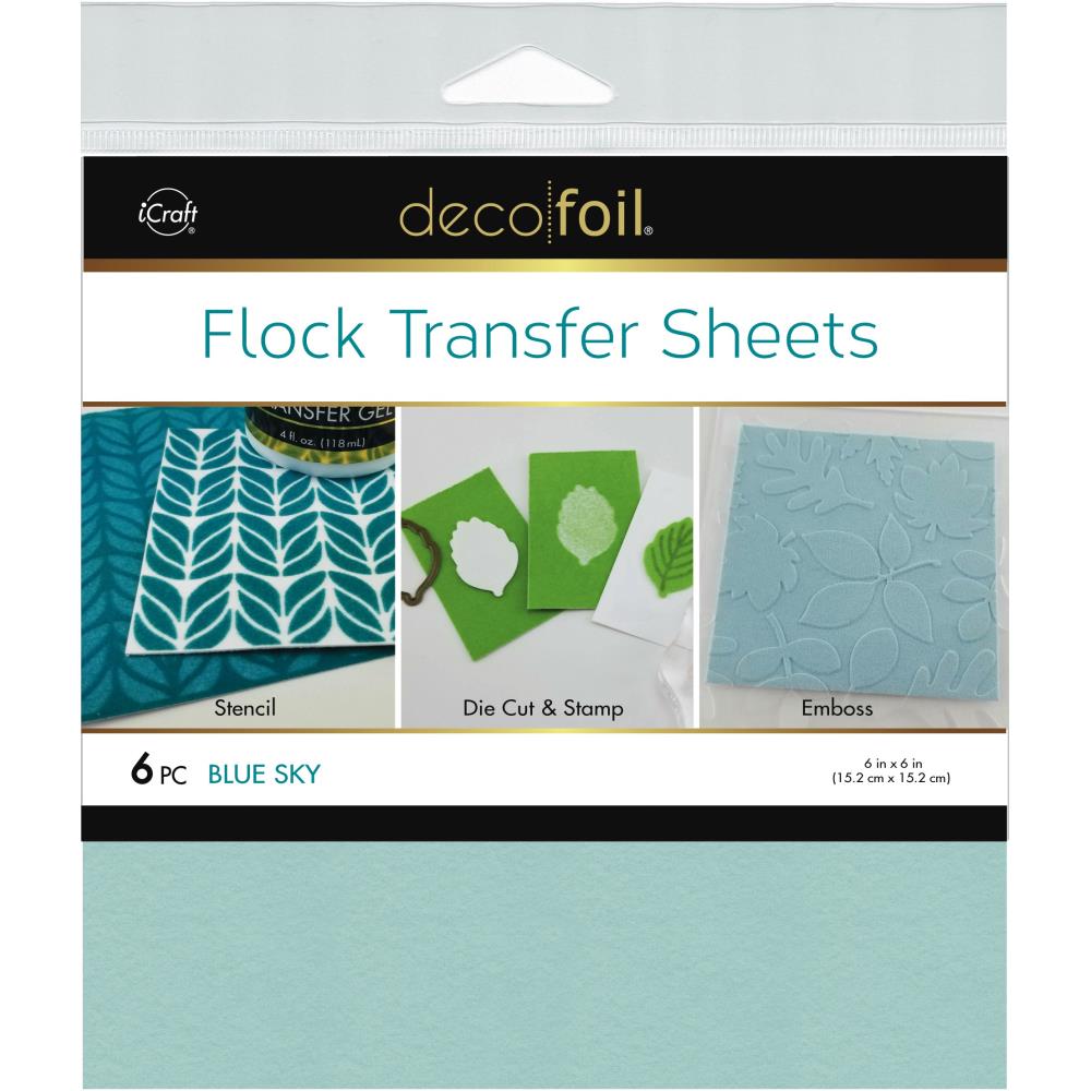 6x6 Deco Foil Flock Blue SKy