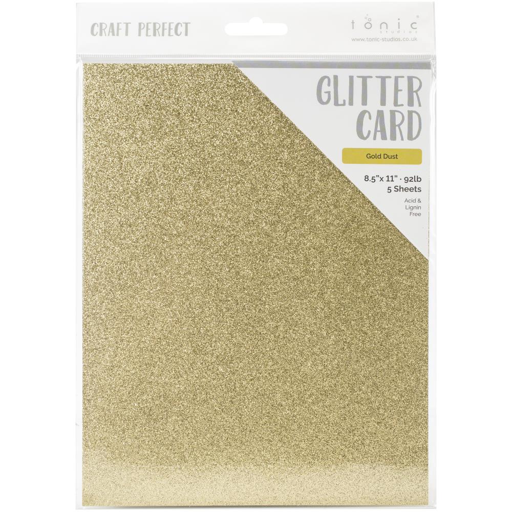 Glitter Cardstock 8.5 x 11 Gold Dust