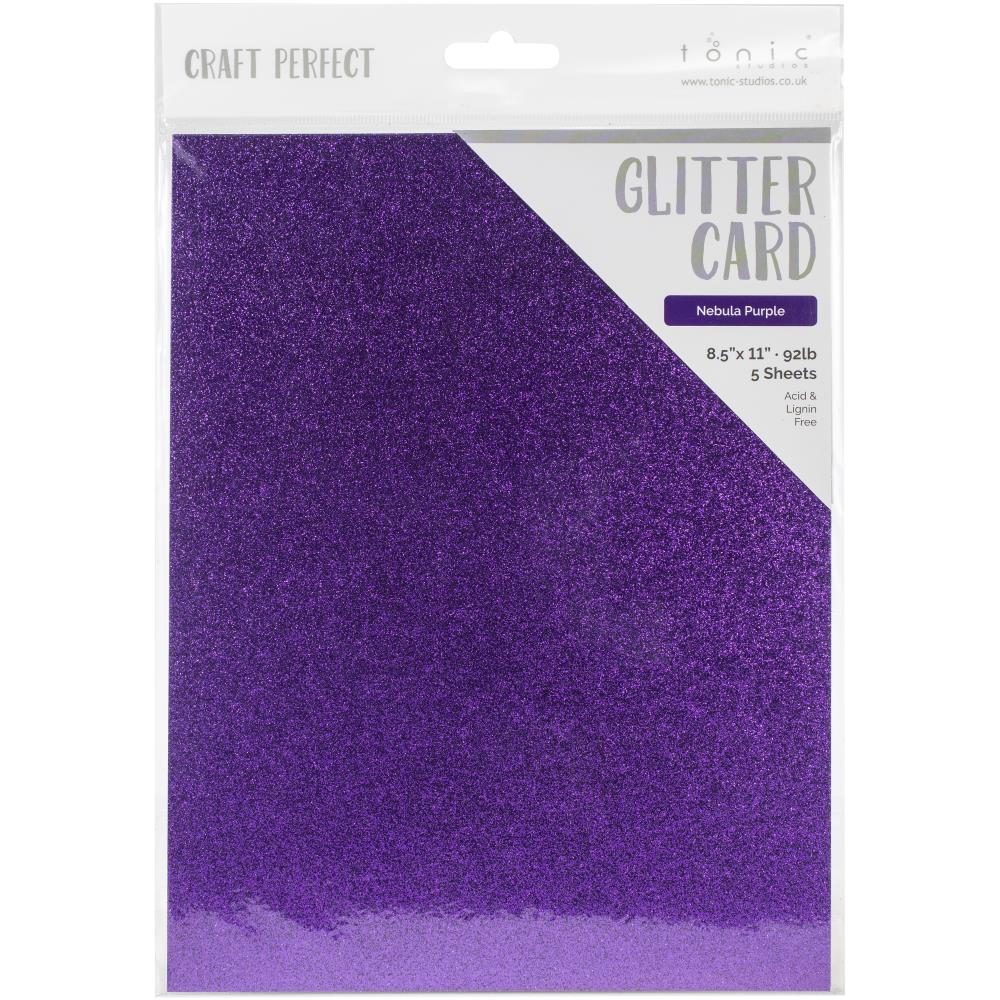 Glitter Cardstock 8.5 x 11 Nebula Purple