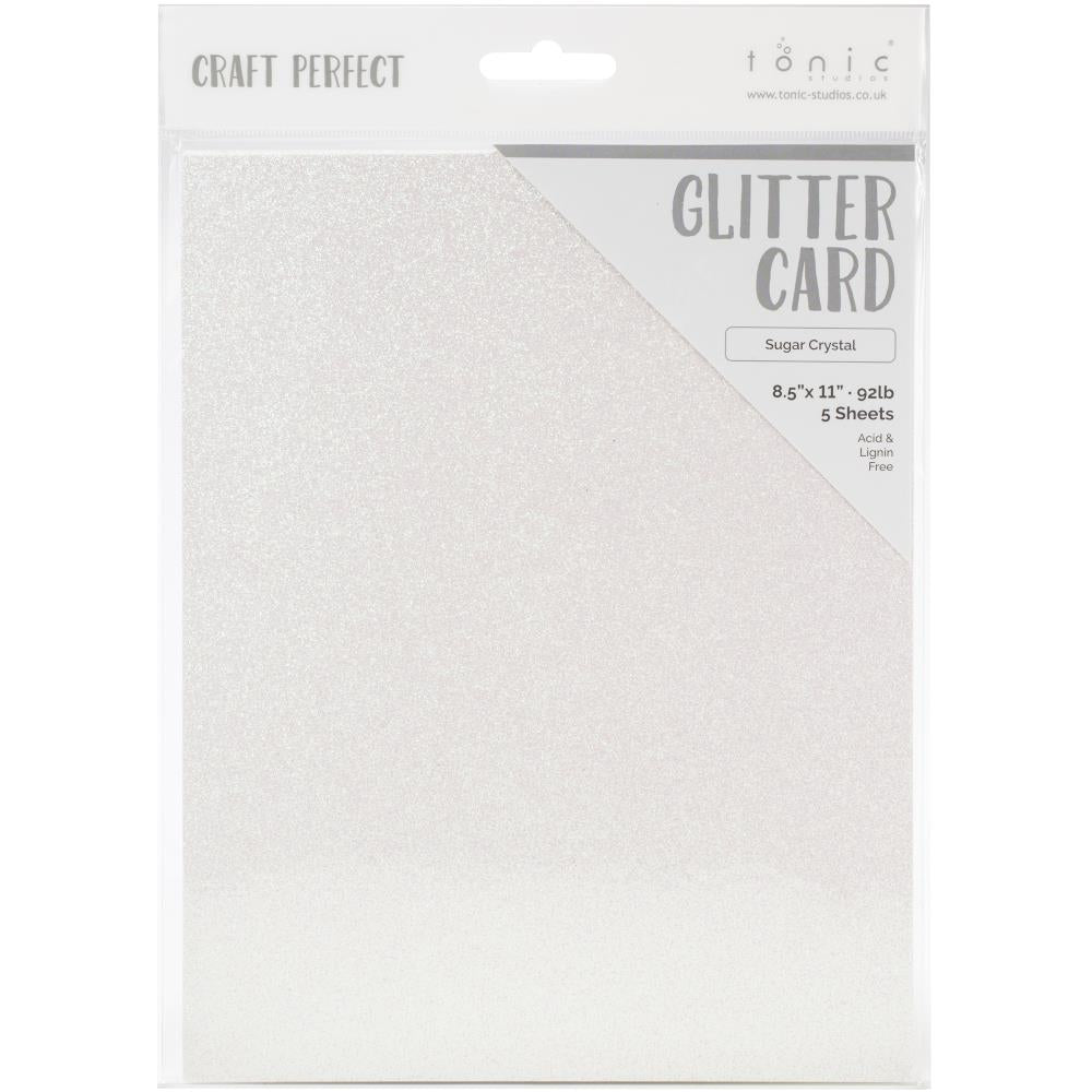 Glitter Cardstock 8.5 x 11 Sugar Crystal