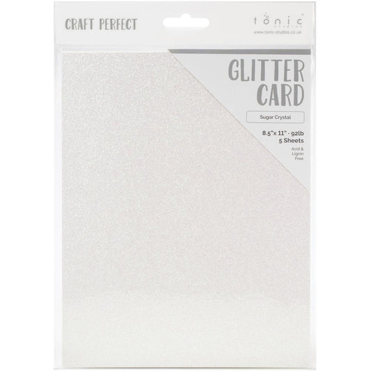 Glitter Cardstock 8.5 x 11 Sugar Crystal