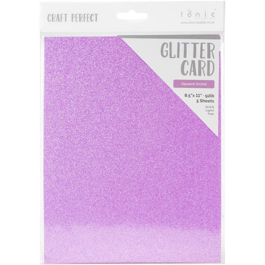 Glitter Cardstock 8.5 x 11 Opulent Orchid