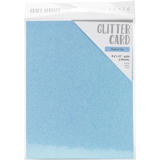 Glitter Cardstock 8.5 x 11 Tropical Tide