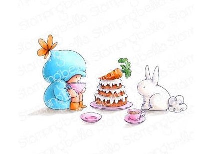 Bundle Girl Tea Party Stamp