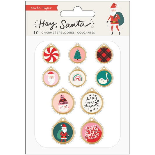 Hey Santa Metal Charms