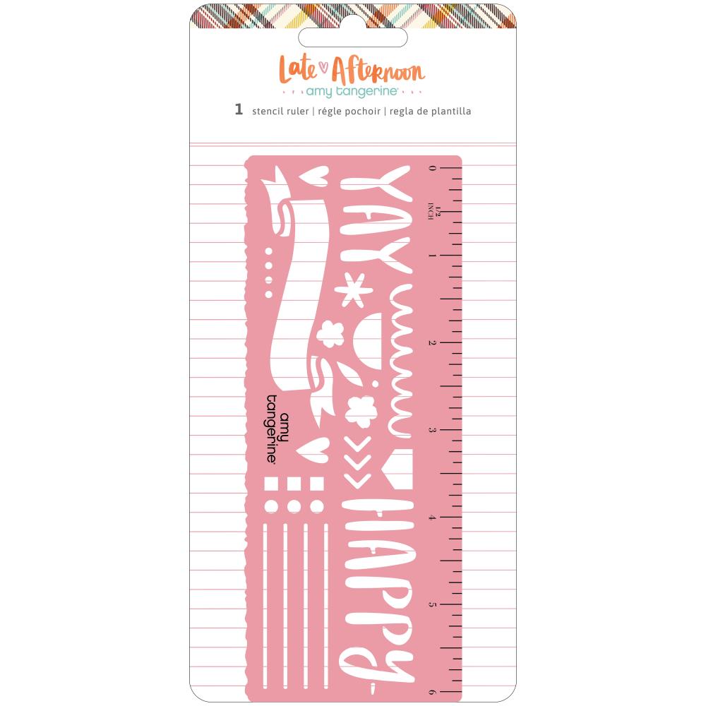 Late Afternoon Metal Stencil Ruler