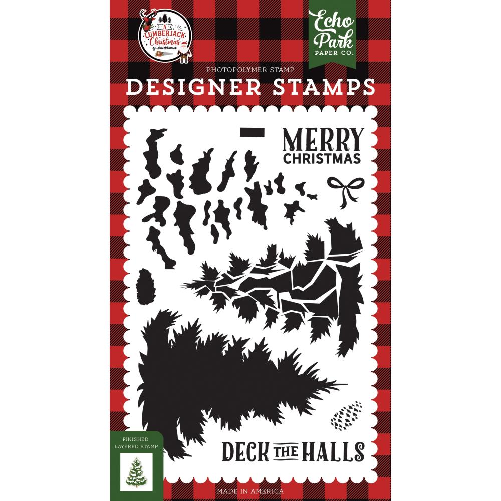 Lumberjack Christmas Layered Pine Stamp Set