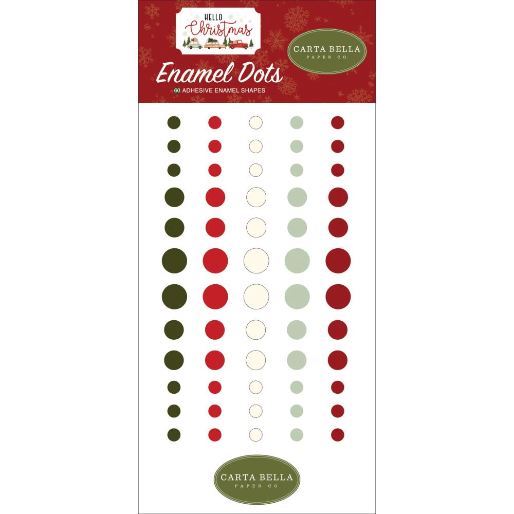 Hello Christmas Enamel Dots